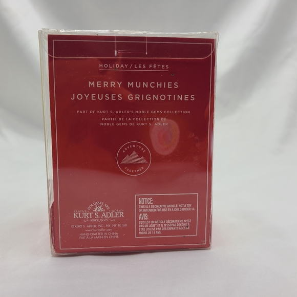 Kurt Adler Blown Glass Donut Christmas Ornament Merry Munchies Noble Gems - Picture 4 of 5